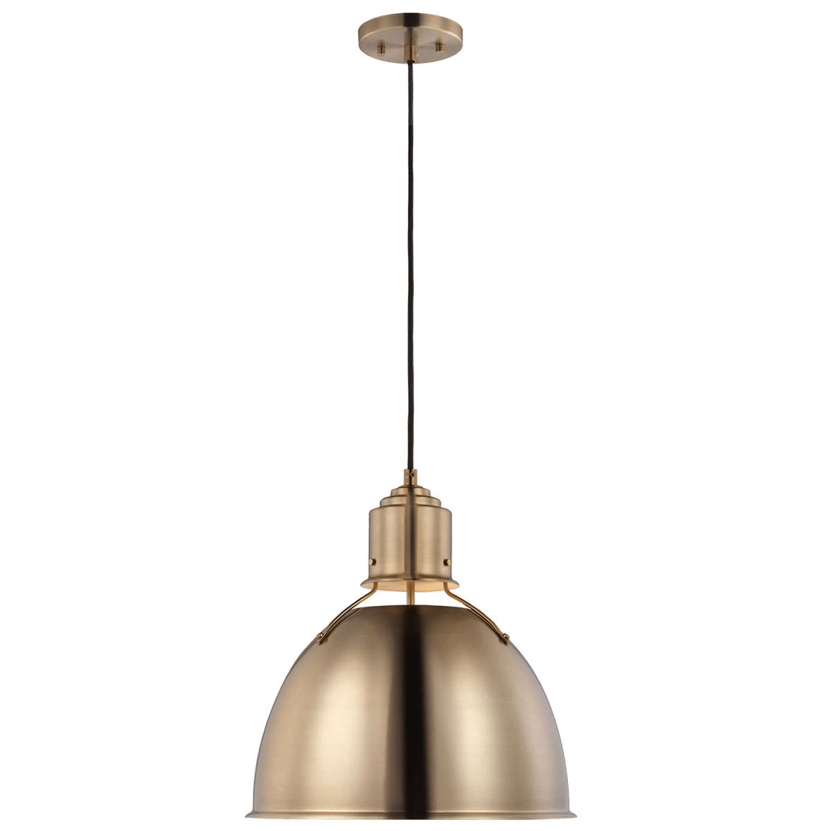 Suspension Huey - Laiton satiné Ampoules DEL incluses by Visual Comfort Studio | Luminaires & cie