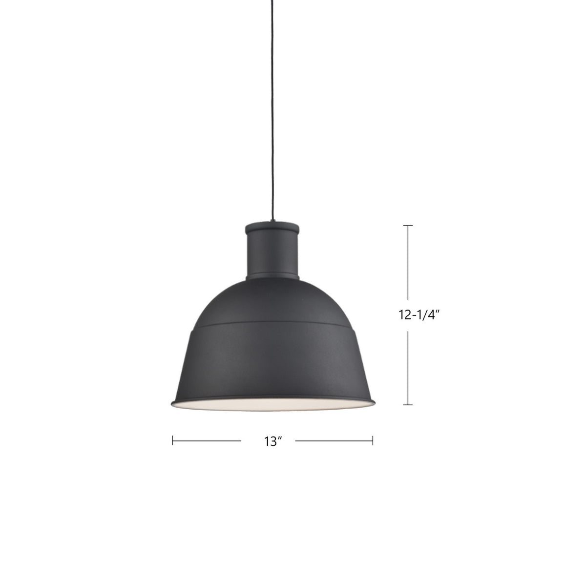 Suspension Irving Noir, 13" – vue 3