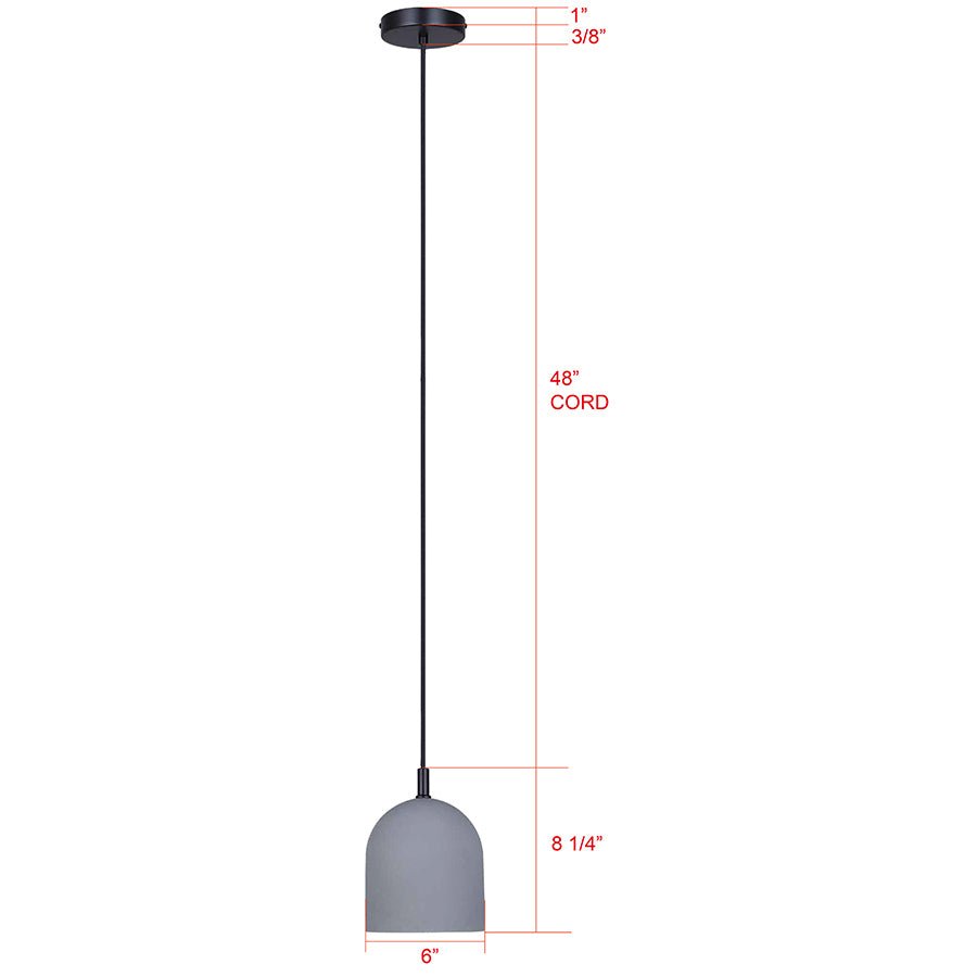 Suspension Jack - Gris 6" by Canarm | Luminaires & cie