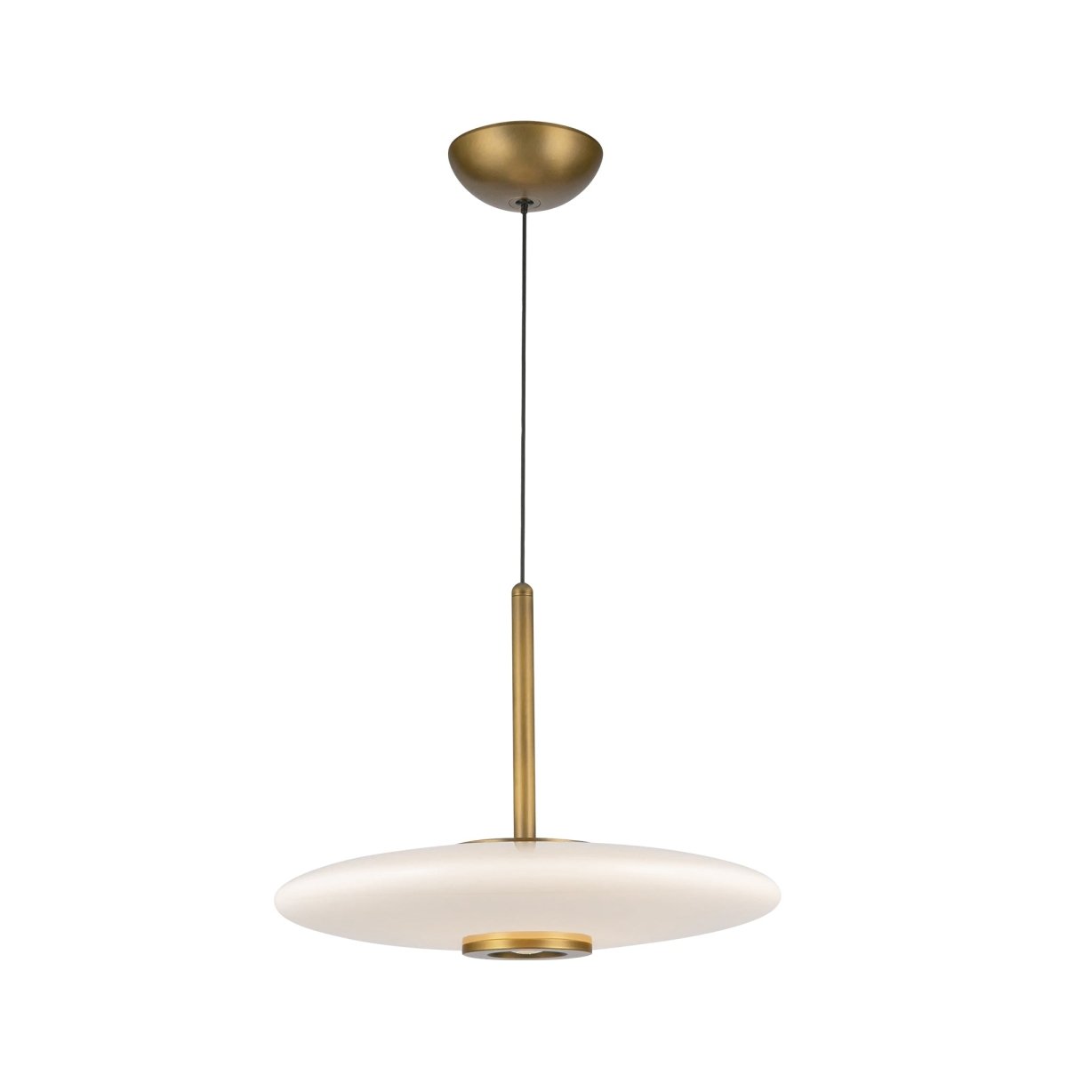 Suspension Kyoto - Vintage en laiton / verre opal brillant by Kuzco Lighting | Luminaires & cie