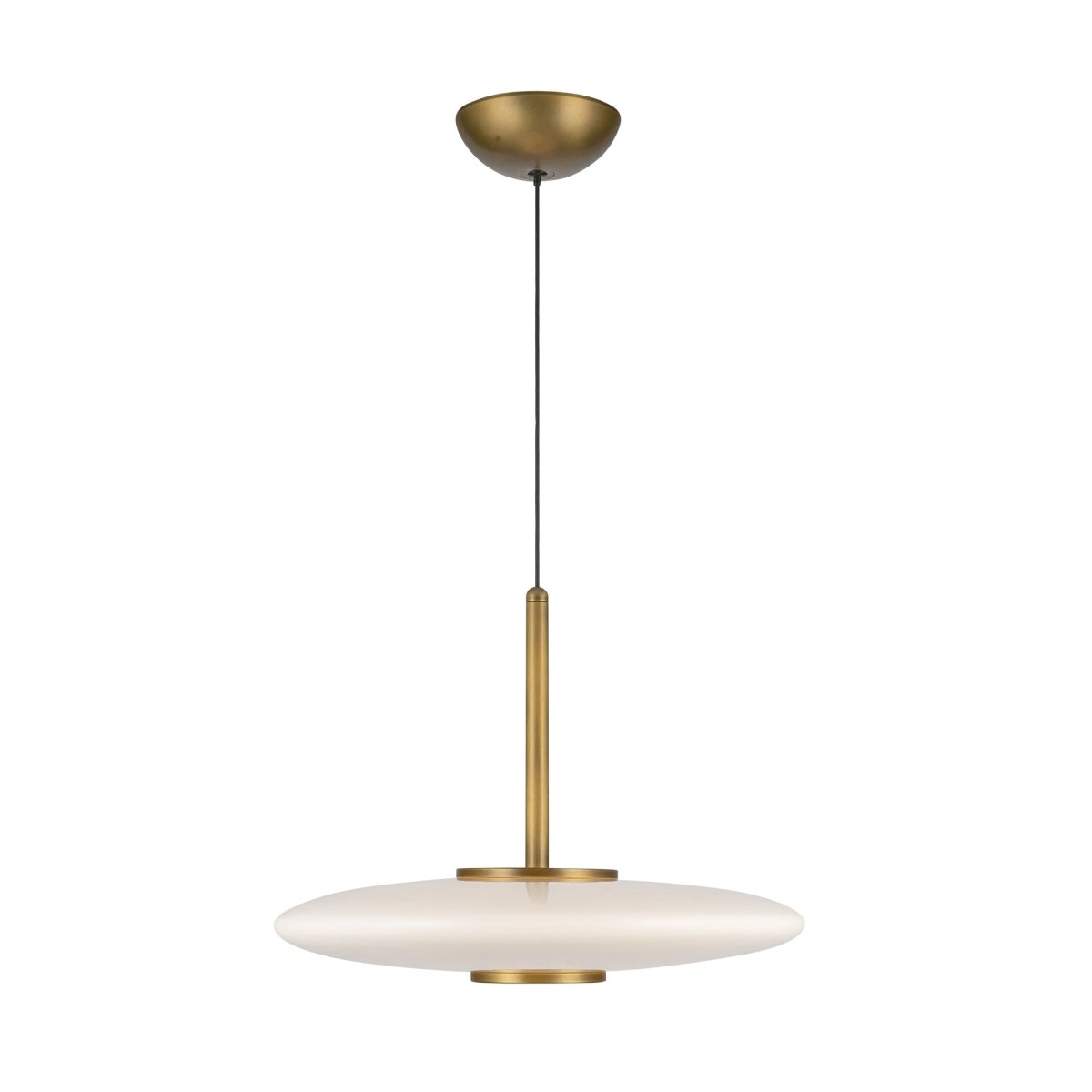 Suspension Kyoto - Vintage en laiton / verre opal brillant by Kuzco Lighting | Luminaires & cie