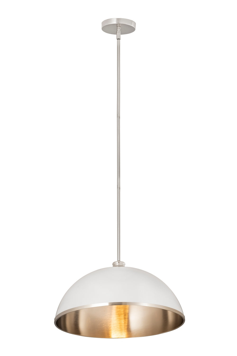 Suspension Landry Blanc mat + Nickel brossé, 20" – vue 4