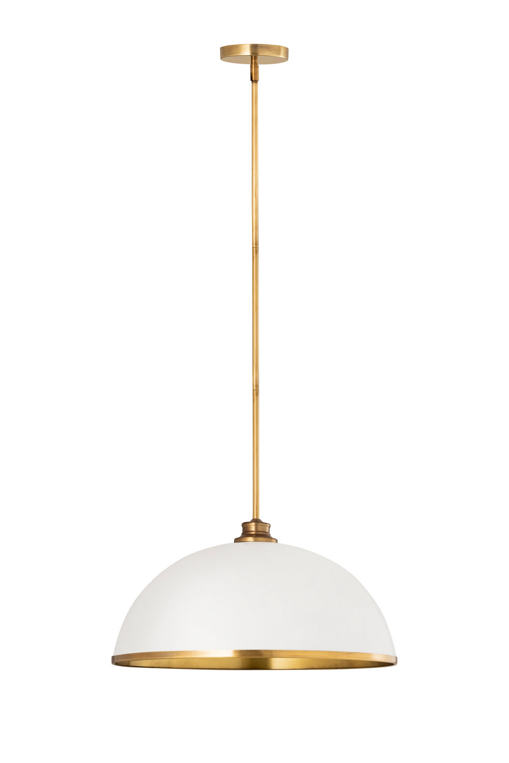 Suspension Landry Blanc mat + Laiton bruni, 20" – vue 4