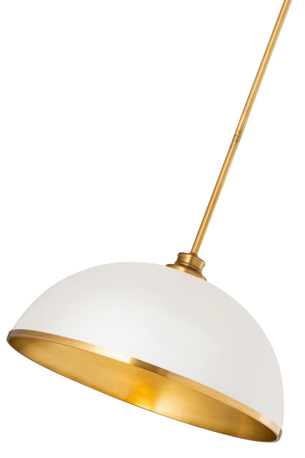 Suspension Landry Blanc mat + Laiton bruni, 20" – vue 5