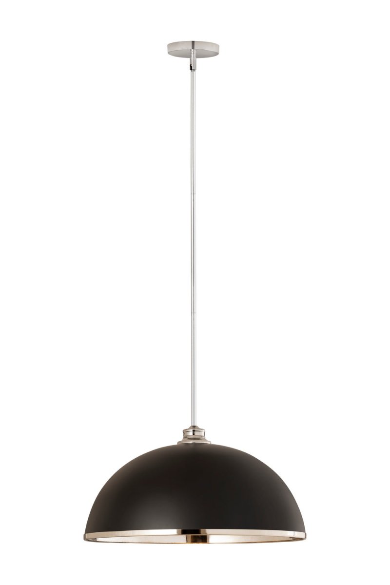 Suspension Landry - Noir mat + Chrome 20" by Z-Lite | Luminaires & cie