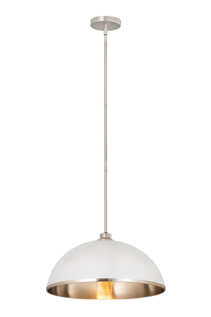 Suspension Landry - Blanc mat + Laiton bruni 20" by Z-Lite | Luminaires & cie