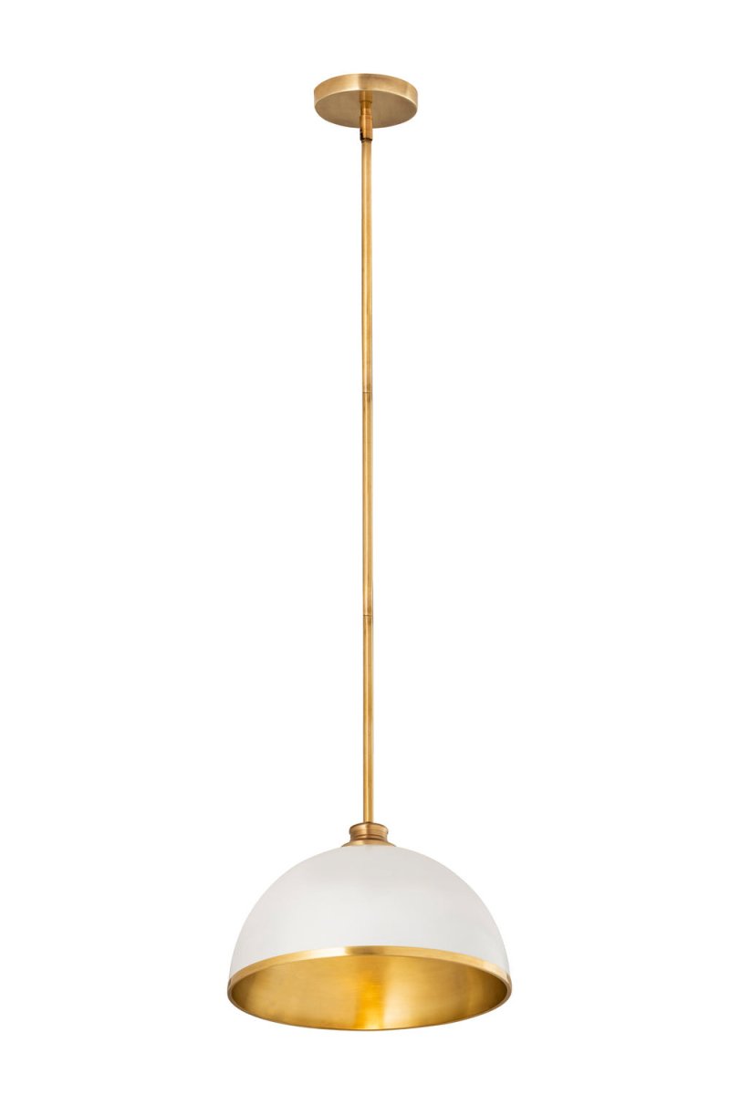 Suspension Landry - Blanc mat + Laiton bruni 20" by Z-Lite | Luminaires & cie