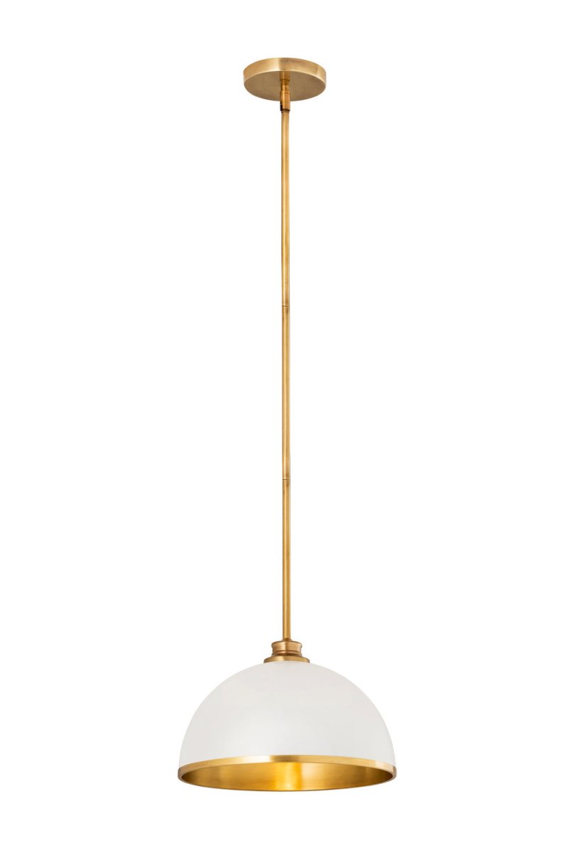 Suspension Landry - Blanc mat + Laiton bruni 20" by Z-Lite | Luminaires & cie