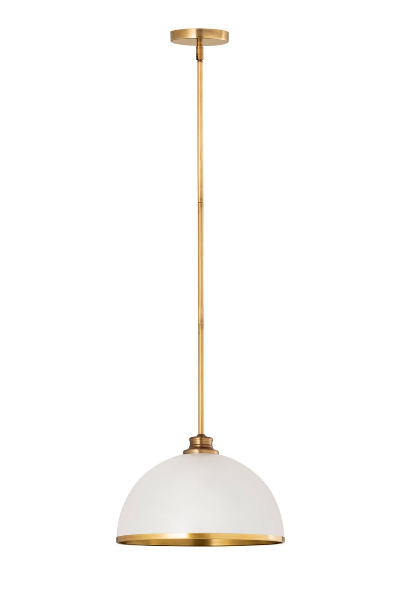 Suspension Landry - Blanc mat + Laiton bruni 20" by Z-Lite | Luminaires & cie