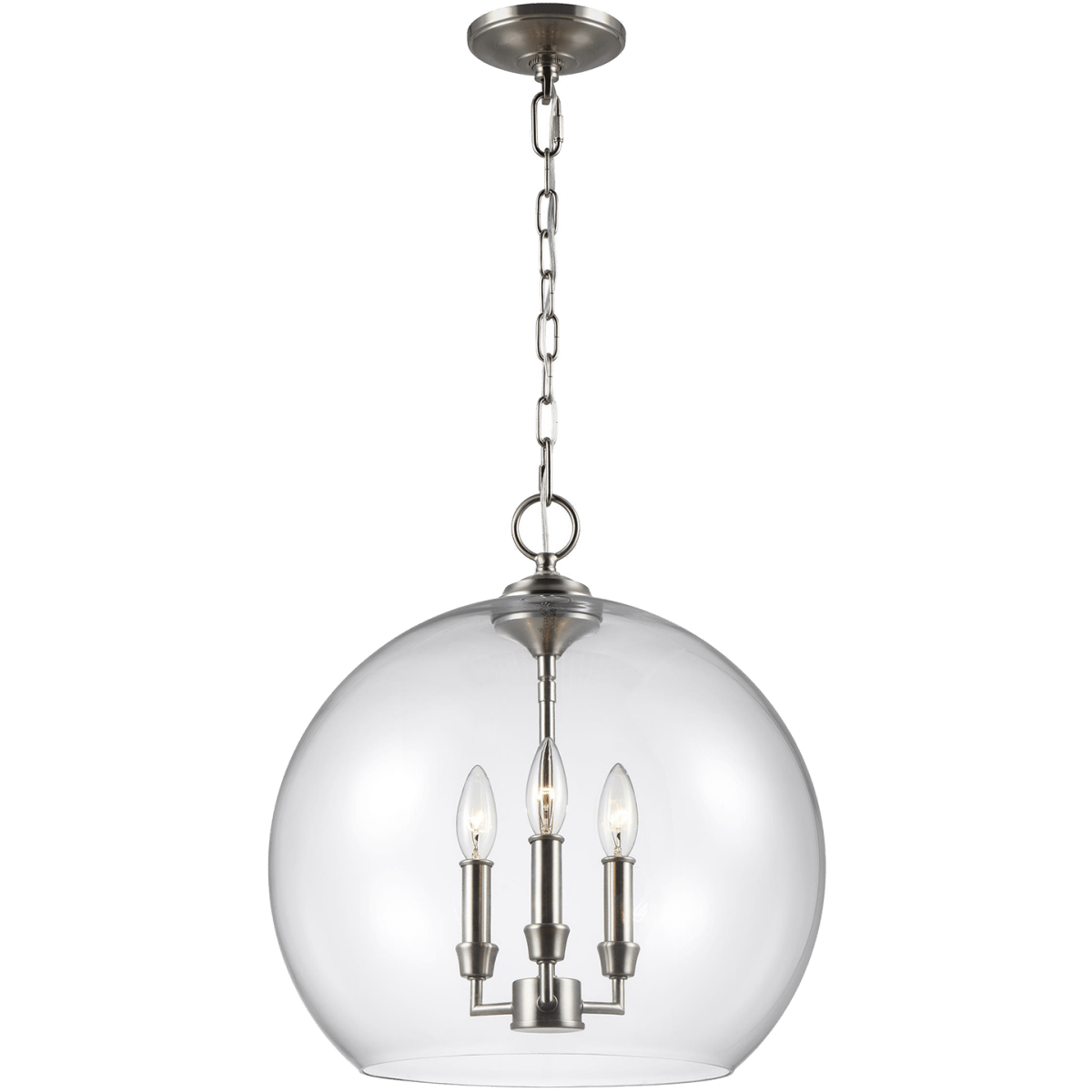 Suspension Lawler - Nickel en satin by Visual Comfort Studio | Luminaires & cie