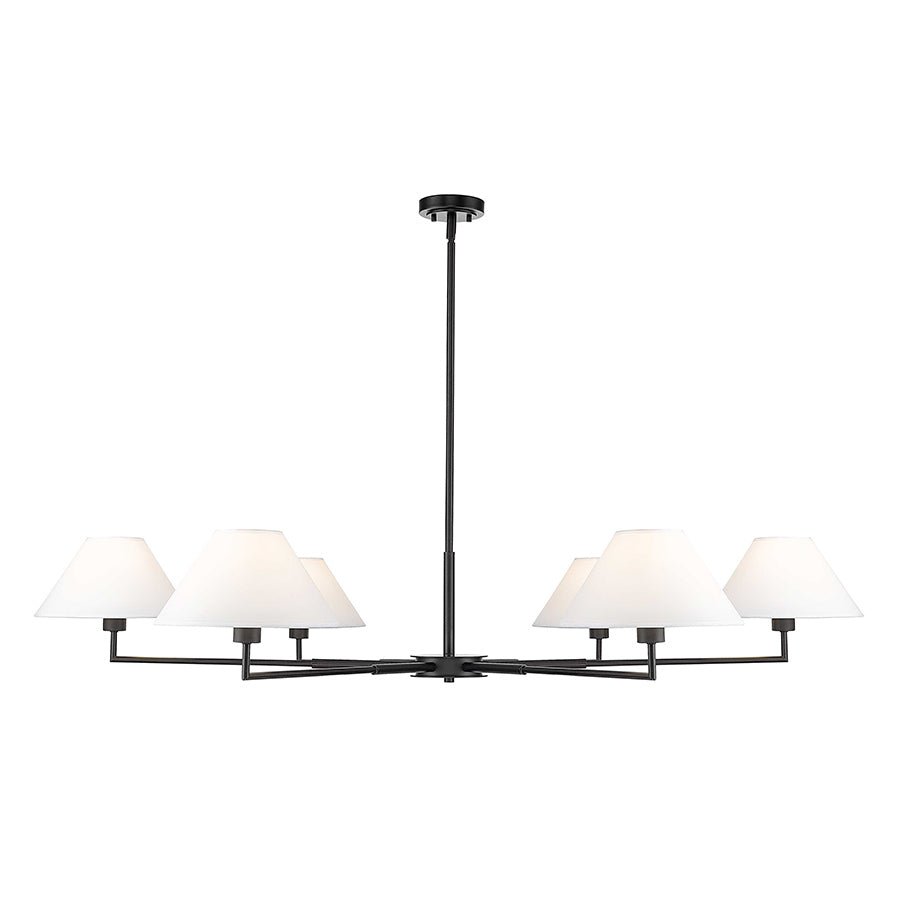 Suspension Leila - Noir mat 63" 6 by Z - Lite | Luminaires & cie