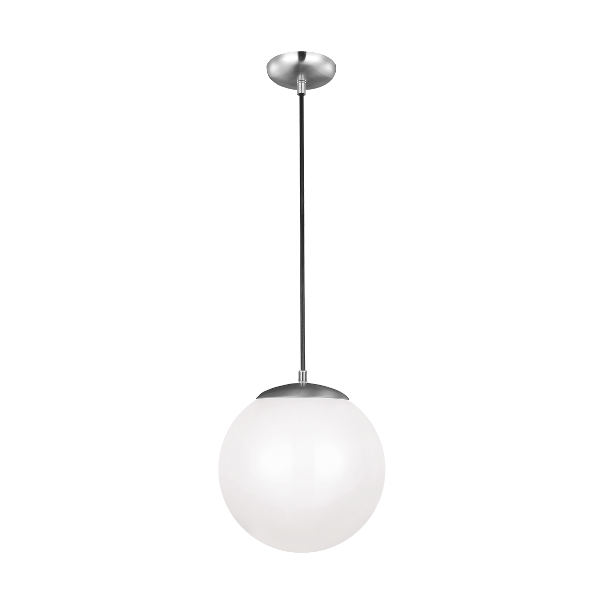 Suspension Leo - Hanging Globe L - Aluminium satiné Module DEL intégré by Visual Comfort Studio | Luminaires & cie