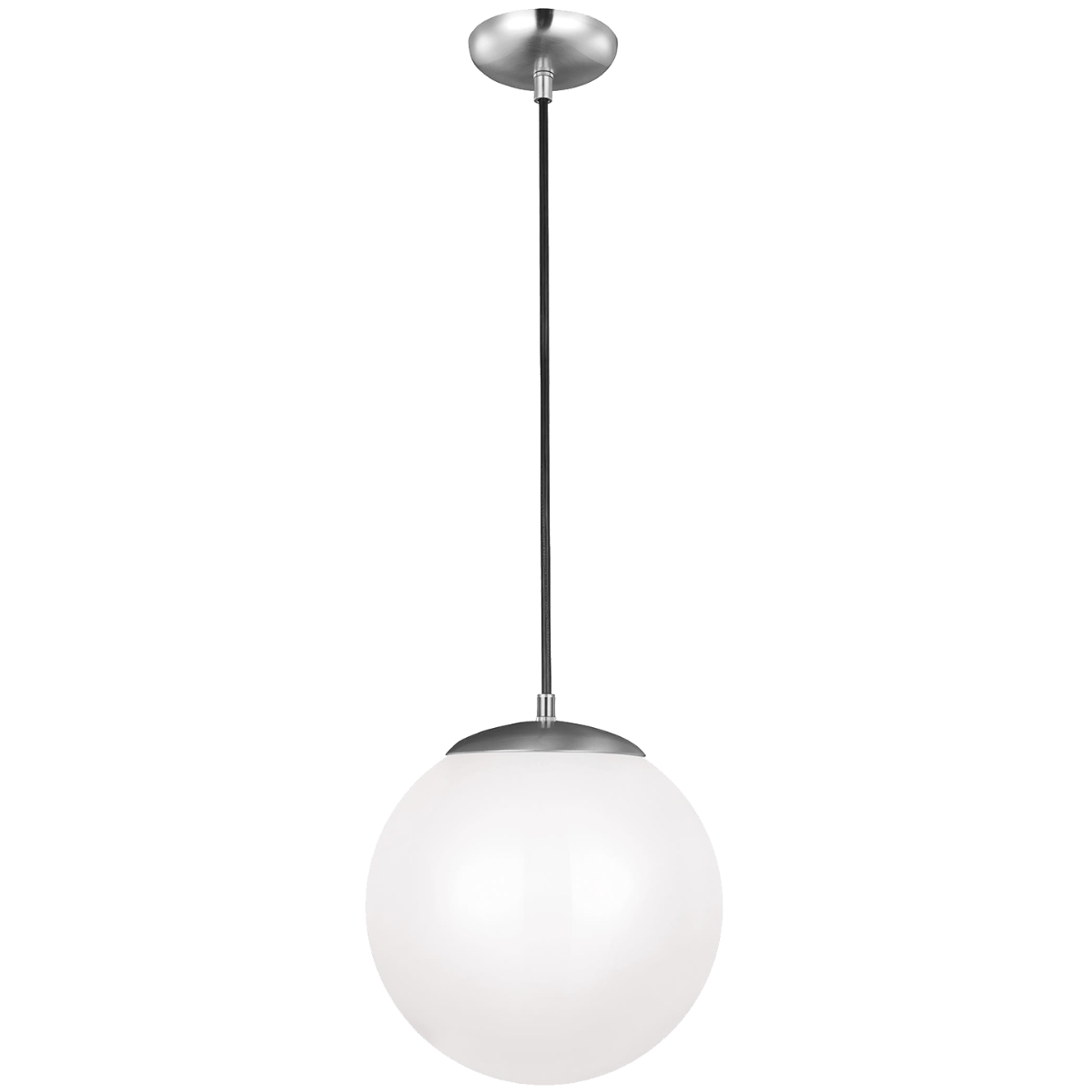 Suspension Leo - Hanging Globe L - Aluminium satiné Ampoules DEL incluses by Visual Comfort Studio | Luminaires & cie