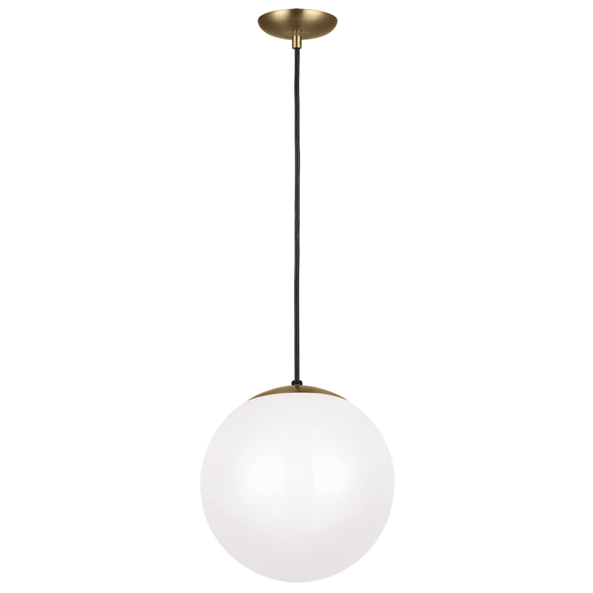 Suspension Leo - Hanging Globe L - Laiton satiné Ampoules DEL incluses by Visual Comfort Studio | Luminaires & cie