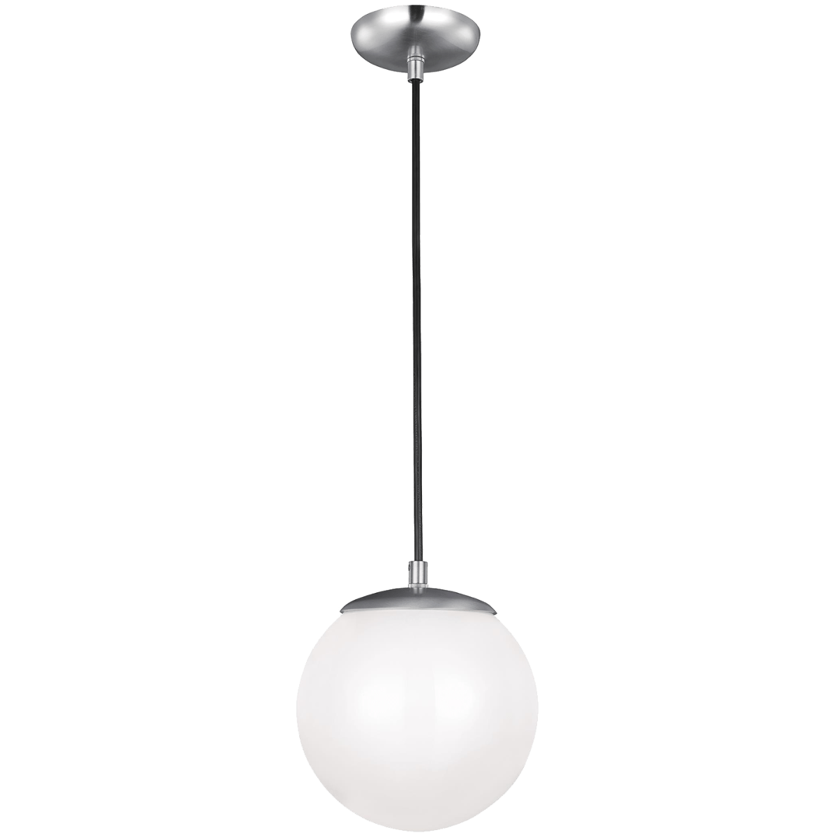 Suspension Leo - Hanging Globe S - Aluminium satiné Ampoules DEL incluses by Visual Comfort Studio | Luminaires & cie