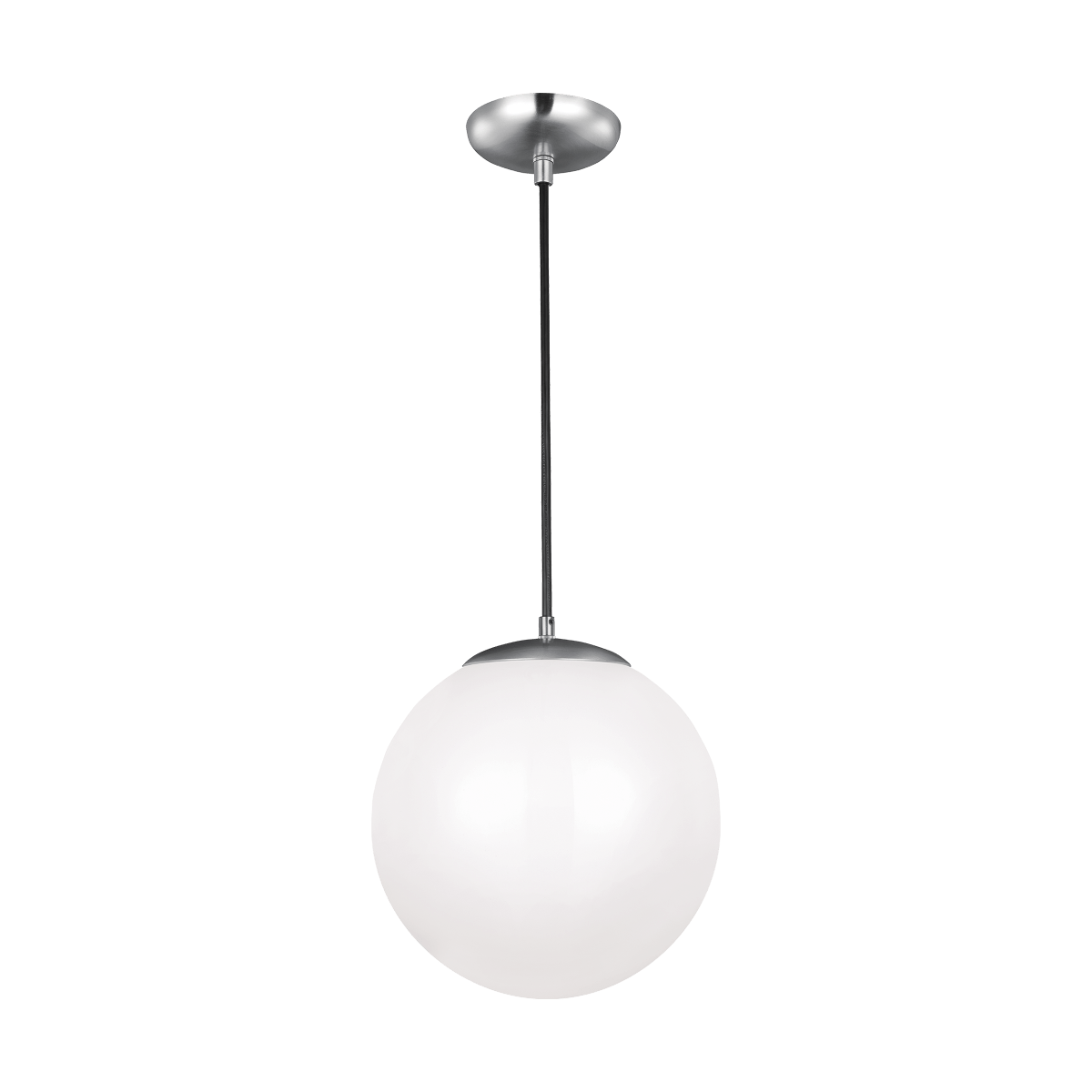 Suspension Leo - Hanging Globe XL - Aluminium satiné Module DEL intégré by Visual Comfort Studio | Luminaires & cie