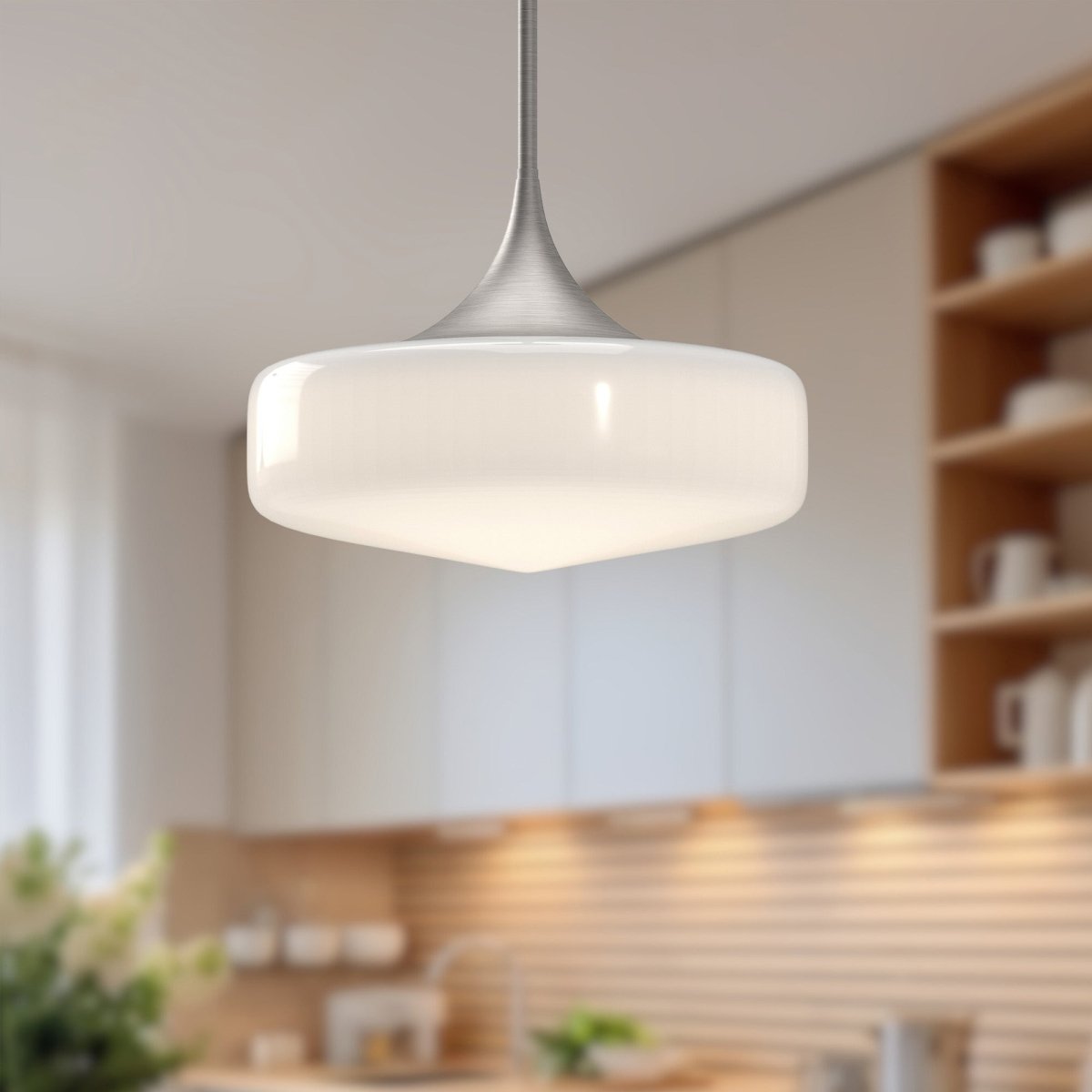 Suspension Lincoln - Nickel brossé by Alora Lighting | Luminaires & cie