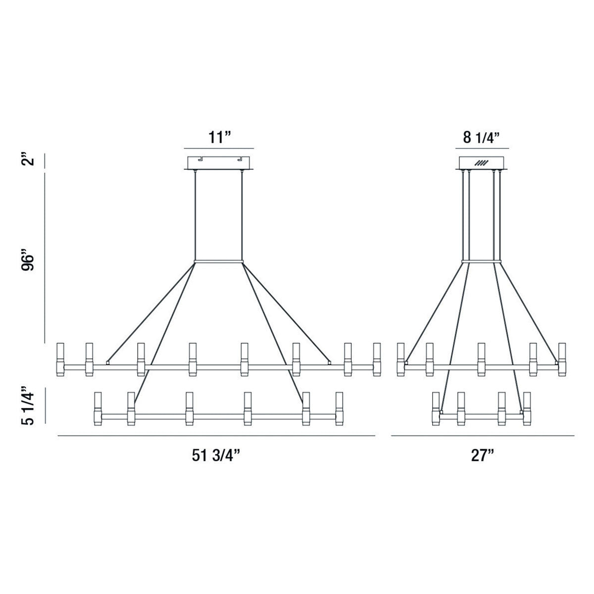 Suspension linéaire 2-étages Altamont – vue 4