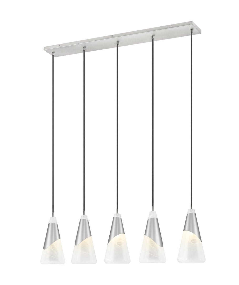 Suspension linéaire Aimie - Nickel brossé 7" 5 by Z-Lite | Luminaires & cie