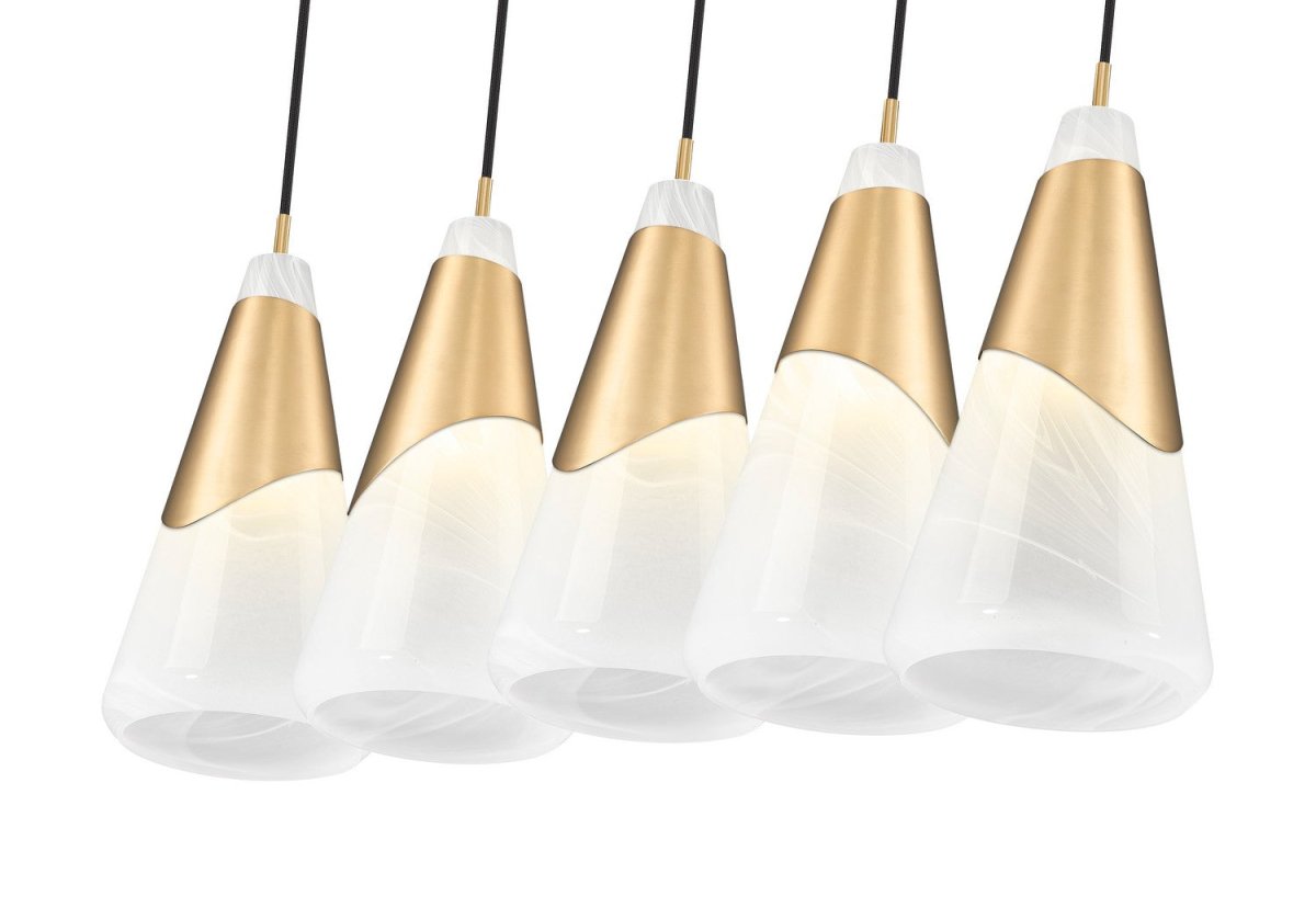 Suspension linéaire Aimie - Or moderne 7" 7 by Z-Lite | Luminaires & cie