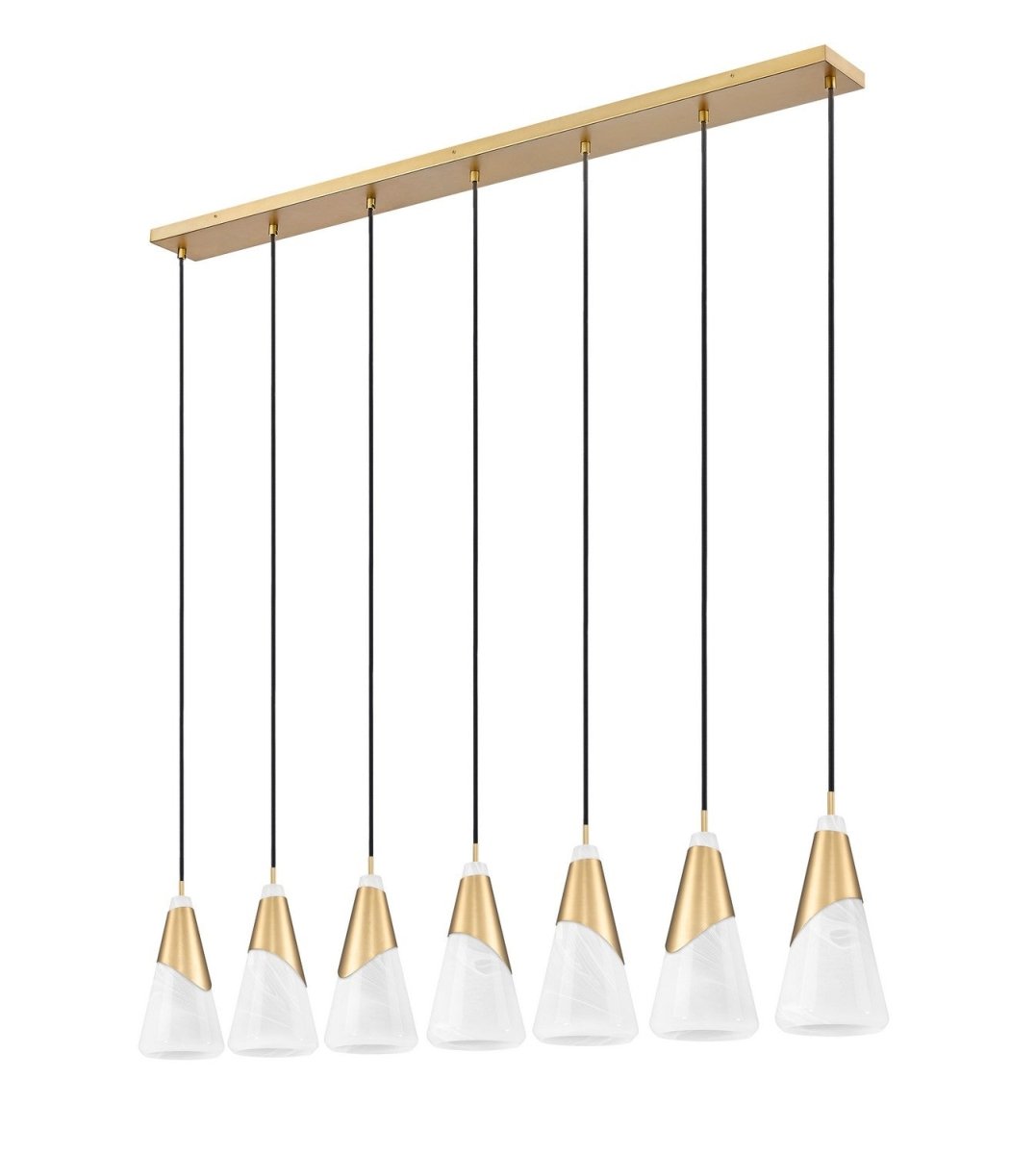 Suspension linéaire Aimie - Or moderne 7" 7 by Z-Lite | Luminaires & cie