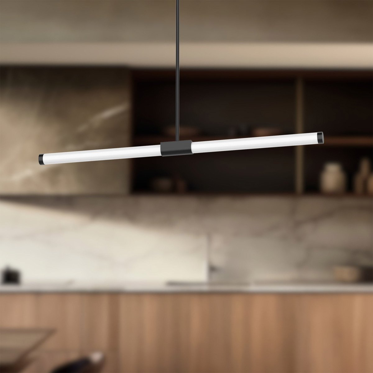 Suspension linéaire Akari - Noir 35 1/2" by Kuzco Lighting | Luminaires & cie