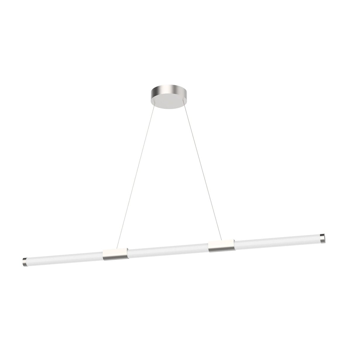 Suspension linéaire Akari - Nickel brossé 49 1/2" by Kuzco Lighting | Luminaires & cie