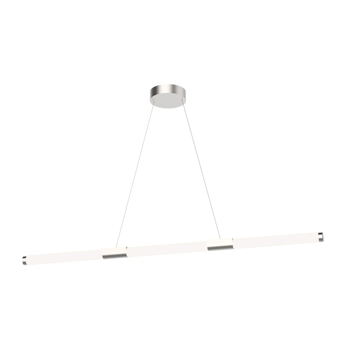 Suspension linéaire Akari - Nickel brossé 49 1/2" by Kuzco Lighting | Luminaires & cie