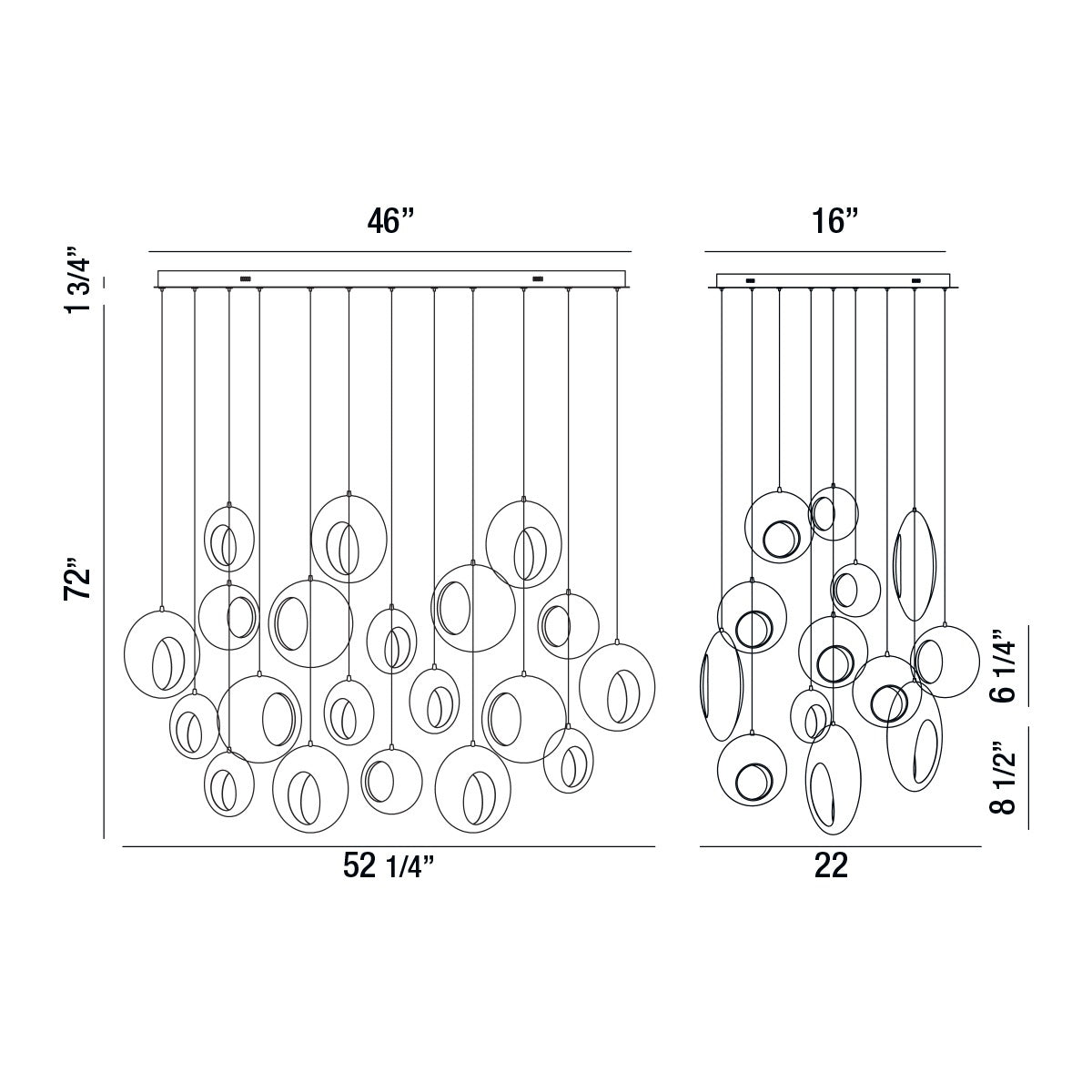 Suspension linéaire Arlington – vue 4