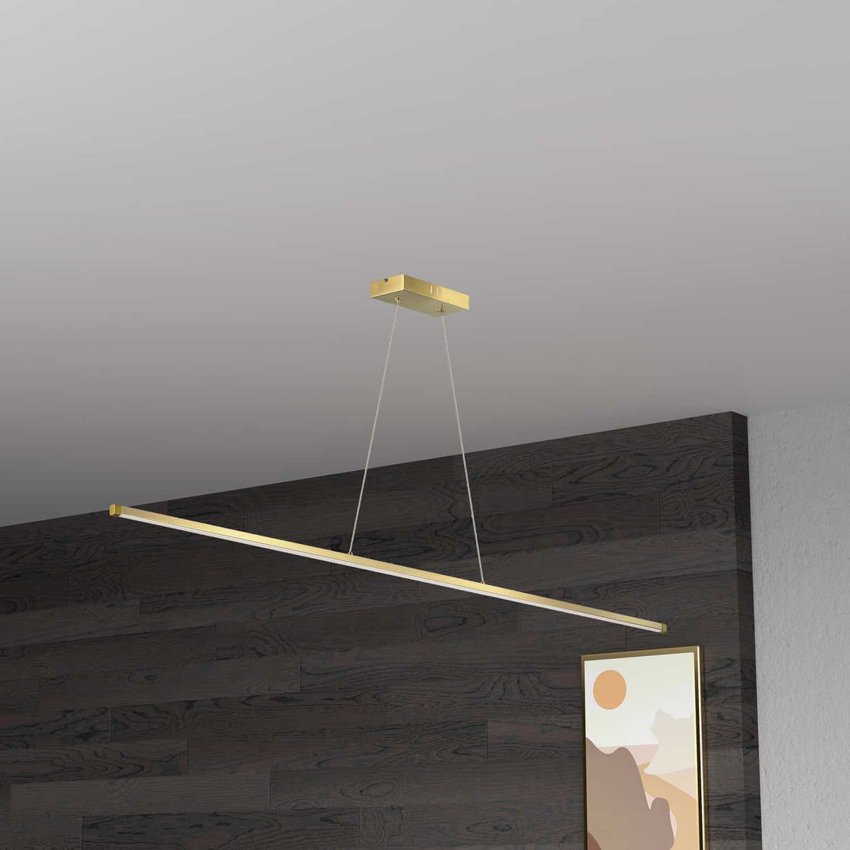 Suspension linéaire Array 48", Laiton vieilli – vue 2