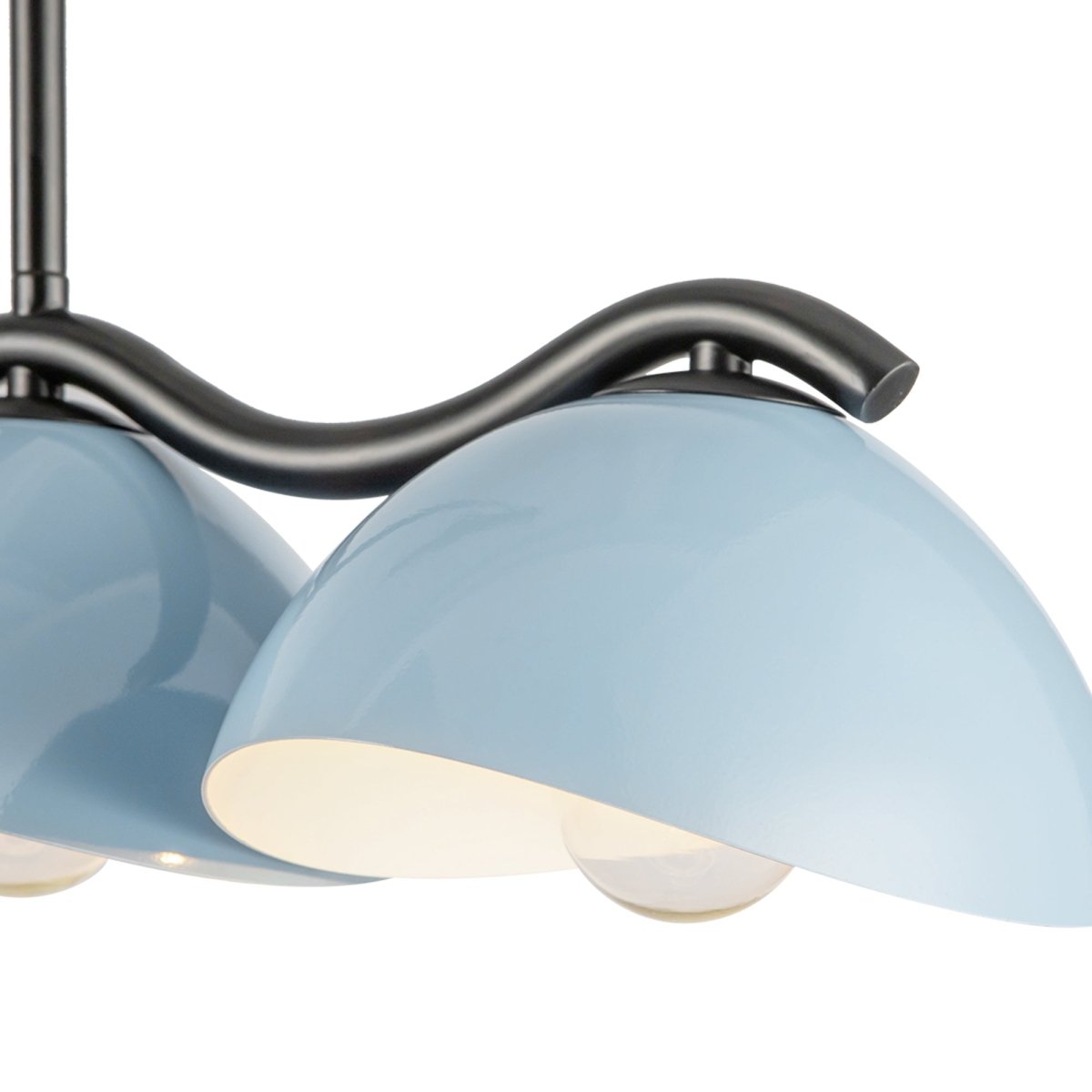 Suspension linéaire Atlas - Noir / céruléen by Kuzco Lighting | Luminaires & cie