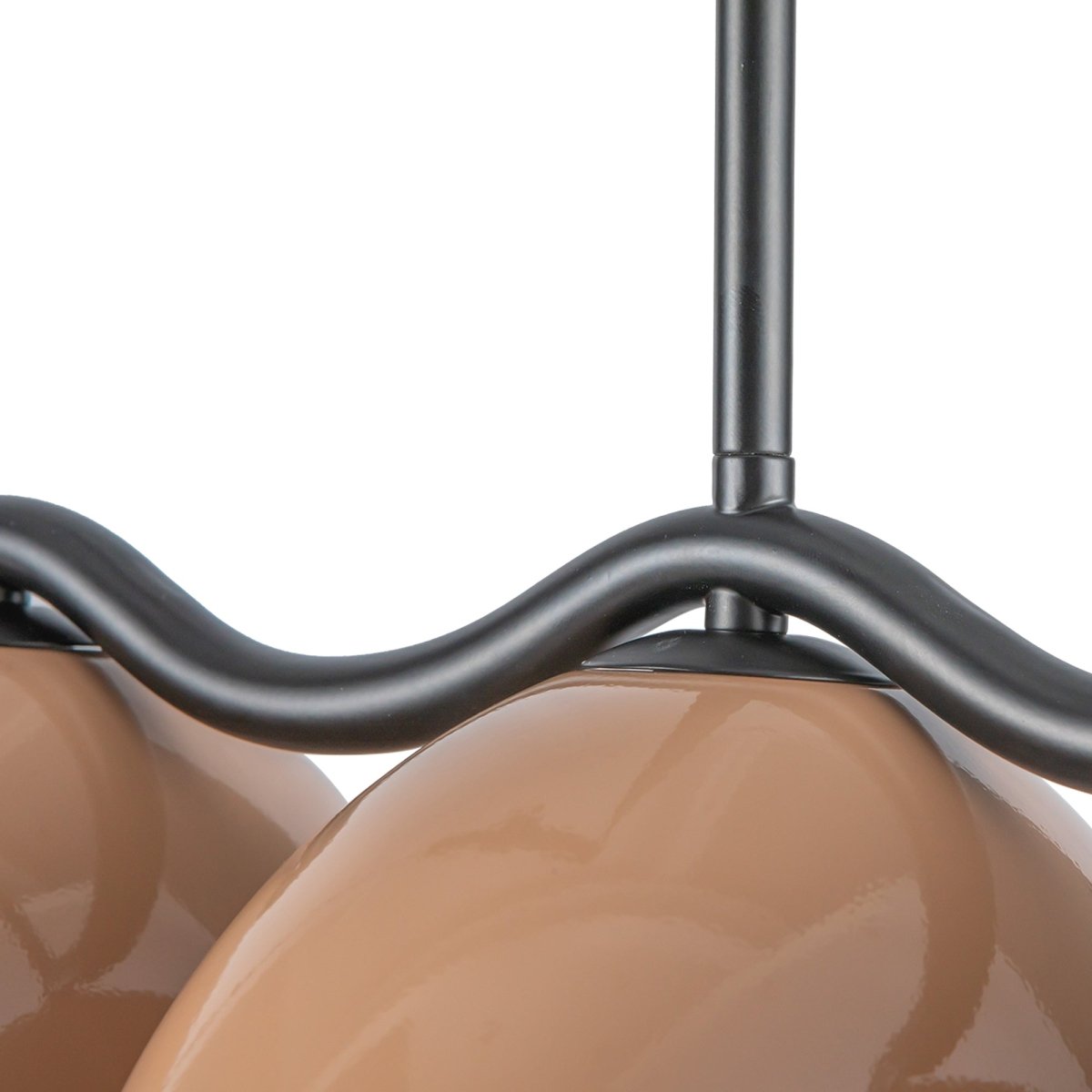 Suspension linéaire Atlas - Noir / pêche by Kuzco Lighting | Luminaires & cie