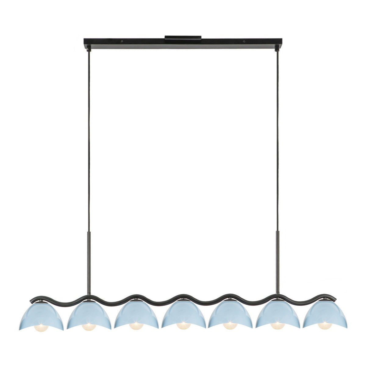 Suspension linéaire Atlas Noir / Bleu céruléen – vue 2
