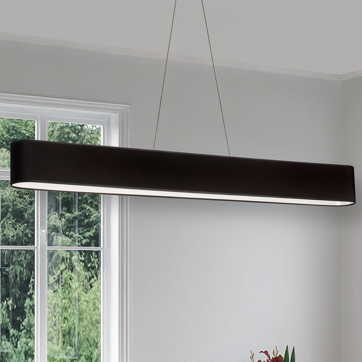 Suspension linéaire Aubrey Noir et blanc – vue 2