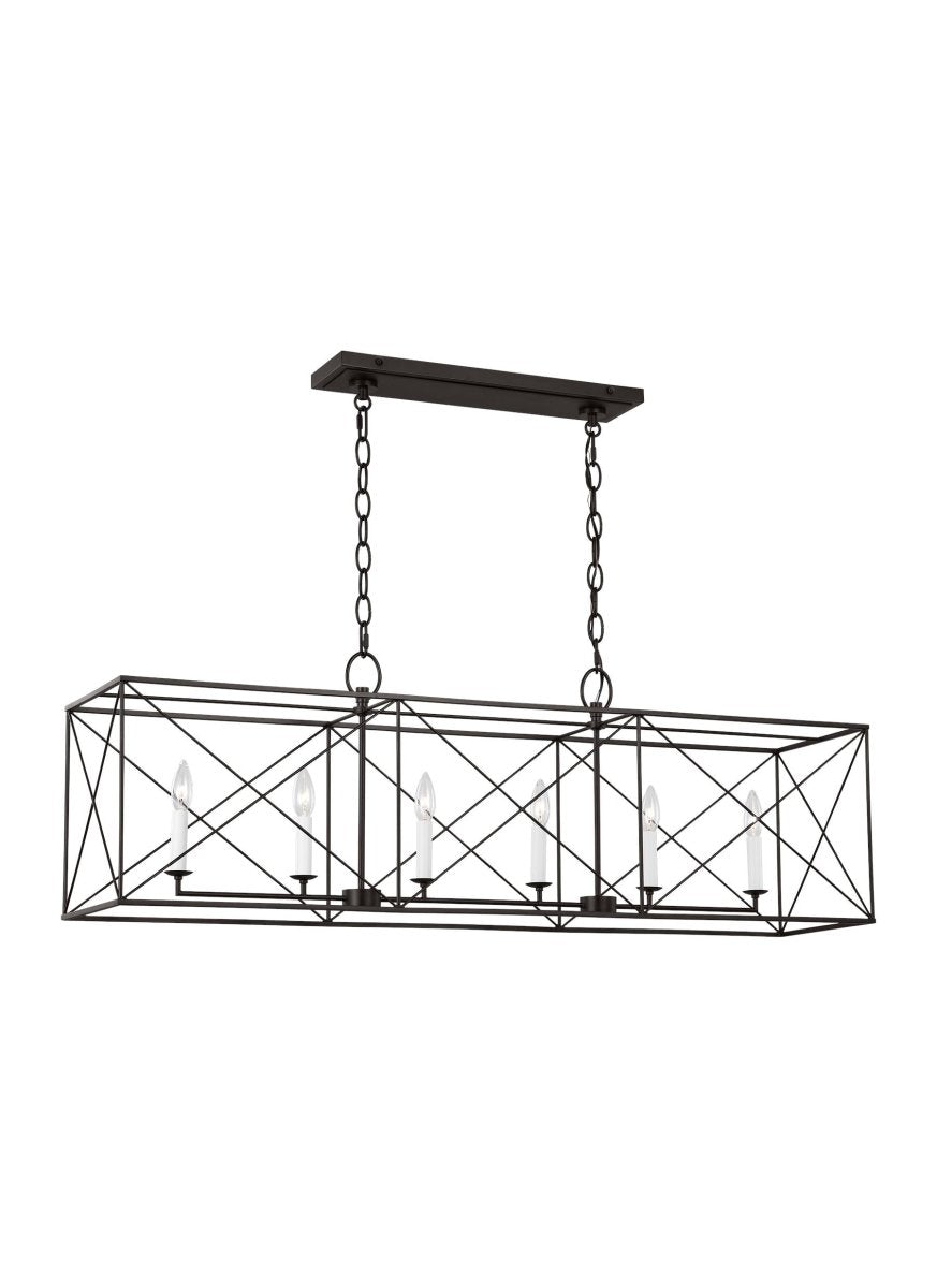 Suspension linéaire Beatrix - Fer vieilli by Visual Comfort Studio | Luminaires & cie