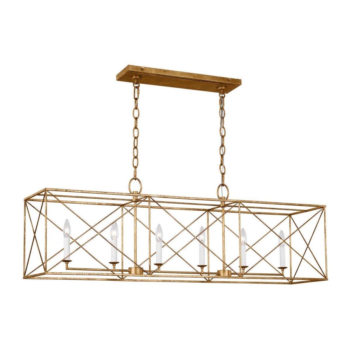 Suspension linéaire Beatrix - Fer vieilli by Visual Comfort Studio | Luminaires & cie