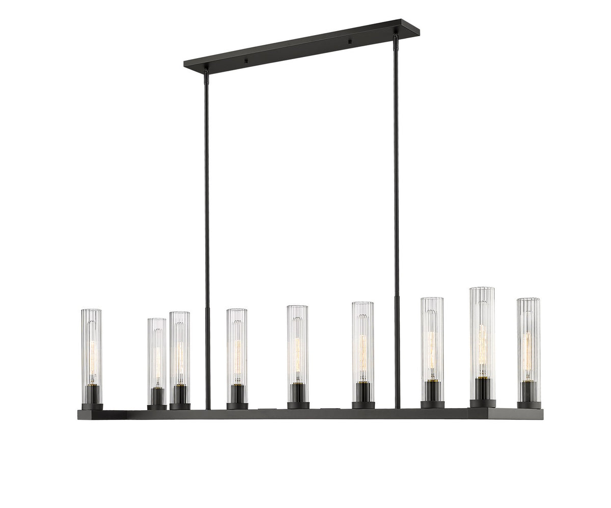 Suspension linéaire Beau Bronze, nombre ampoules 9 – vue 2