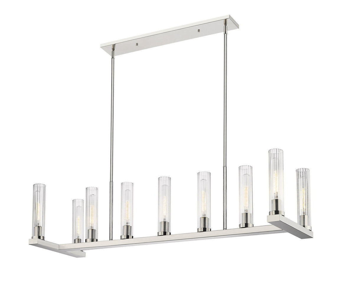 Suspension linéaire Beau Nickel poli, nombre ampoules 9 – Z-Lite