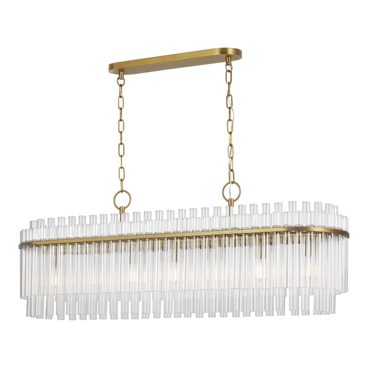 Suspension linéaire Beckett - Nickel poli by Visual Comfort Studio | Luminaires & cie