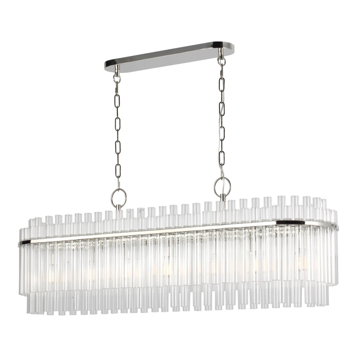 Suspension linéaire Beckett - Nickel poli by Visual Comfort Studio | Luminaires & cie