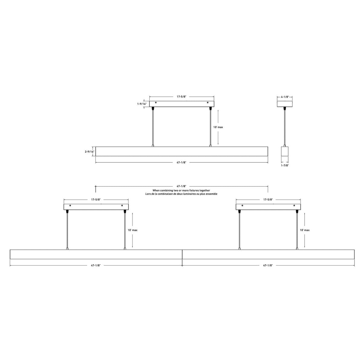 Suspension linéaire Boulevard Pendant
