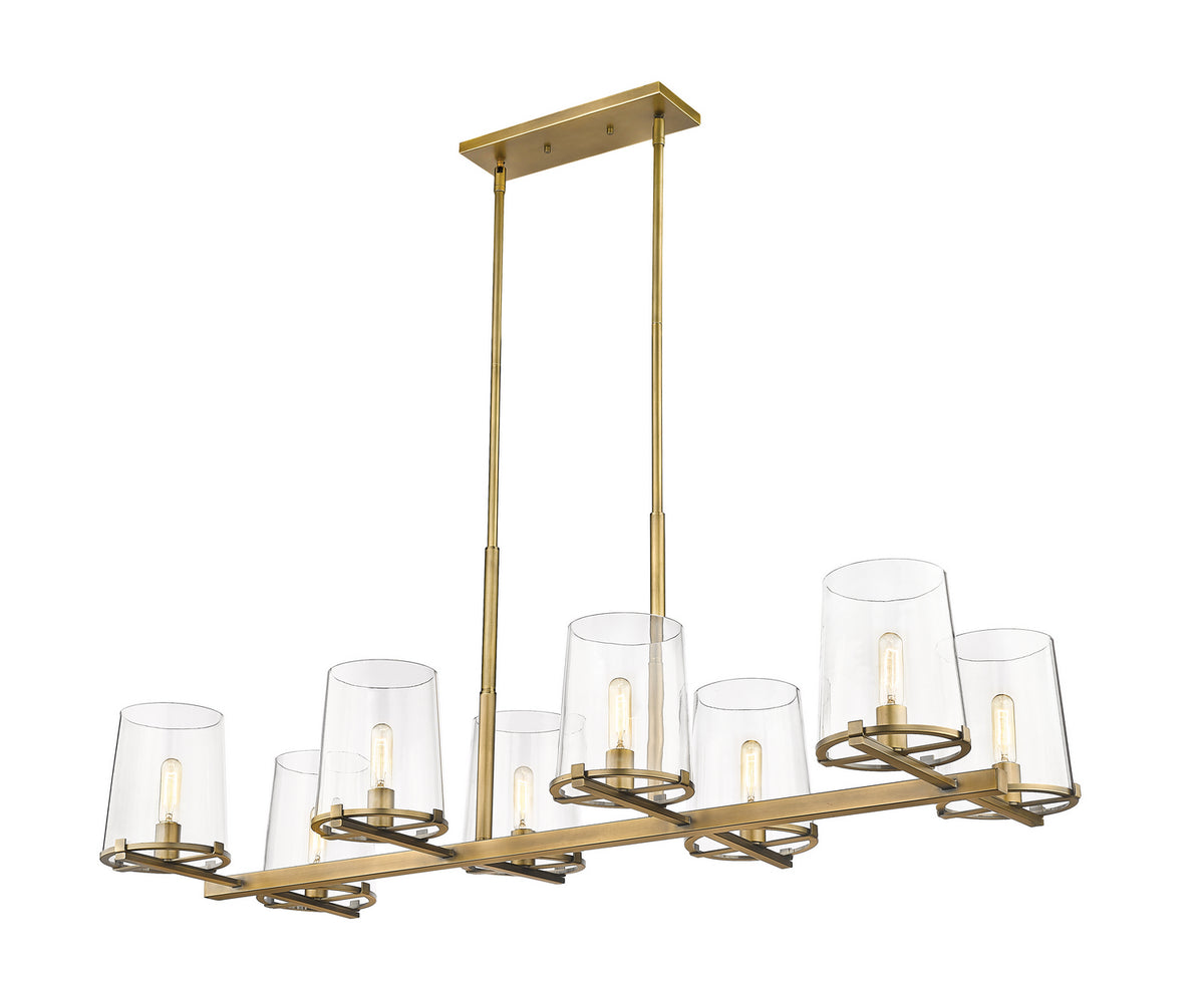 Suspension linéaire Callista Laiton frotté, nombre ampoules 8 – Z-Lite