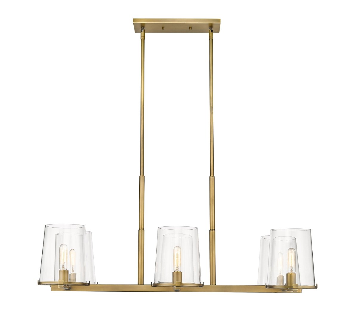 Suspension linéaire Callista - Laiton frotté 8 by Z-Lite | Luminaires & cie