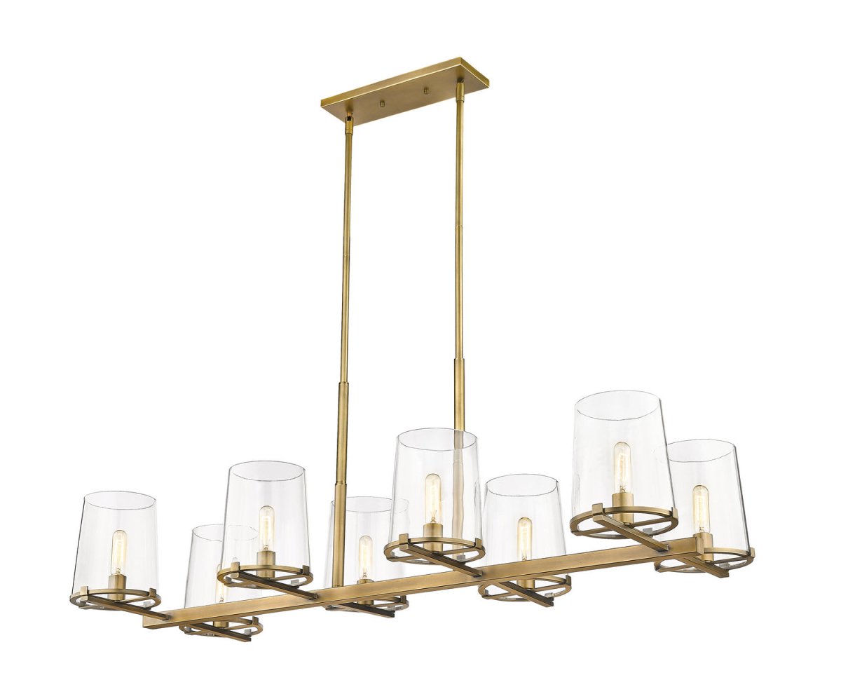 Suspension linéaire Callista - Laiton frotté 8 by Z-Lite | Luminaires & cie