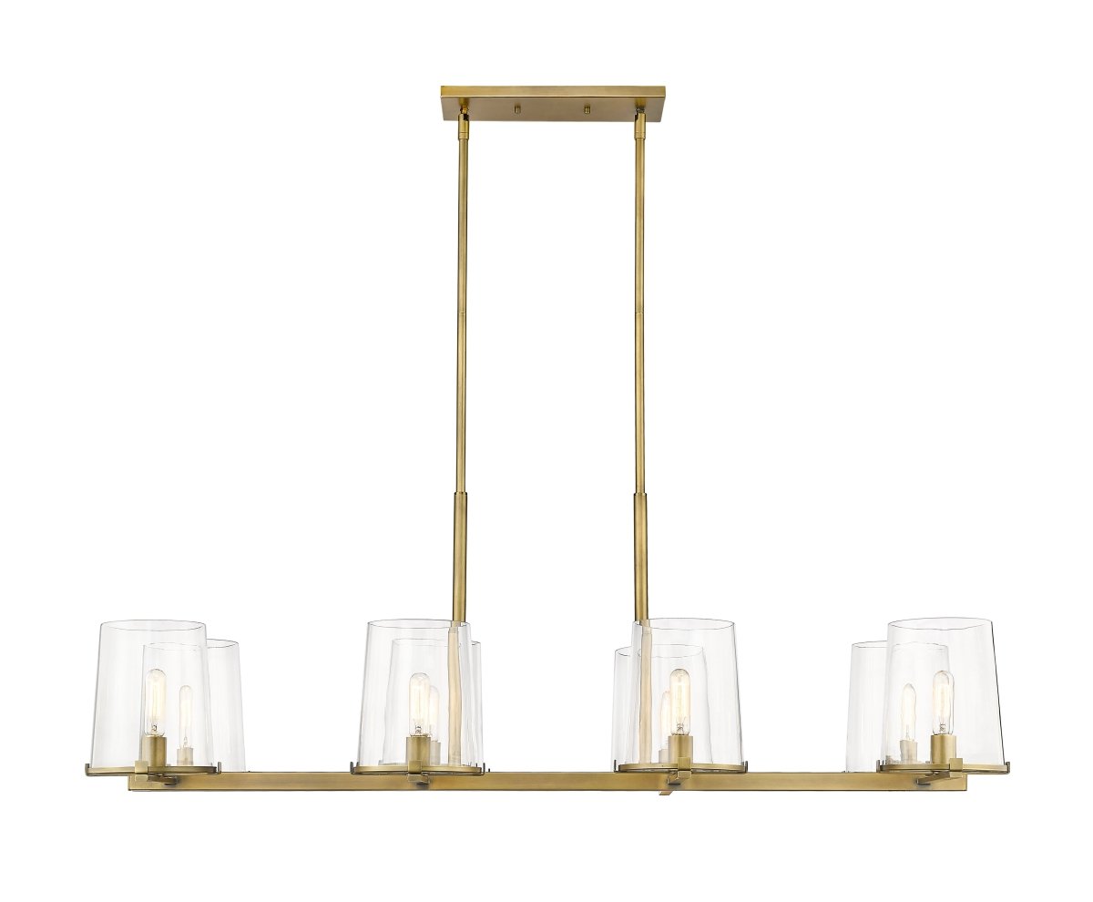 Suspension linéaire Callista - Laiton frotté 8 by Z-Lite | Luminaires & cie