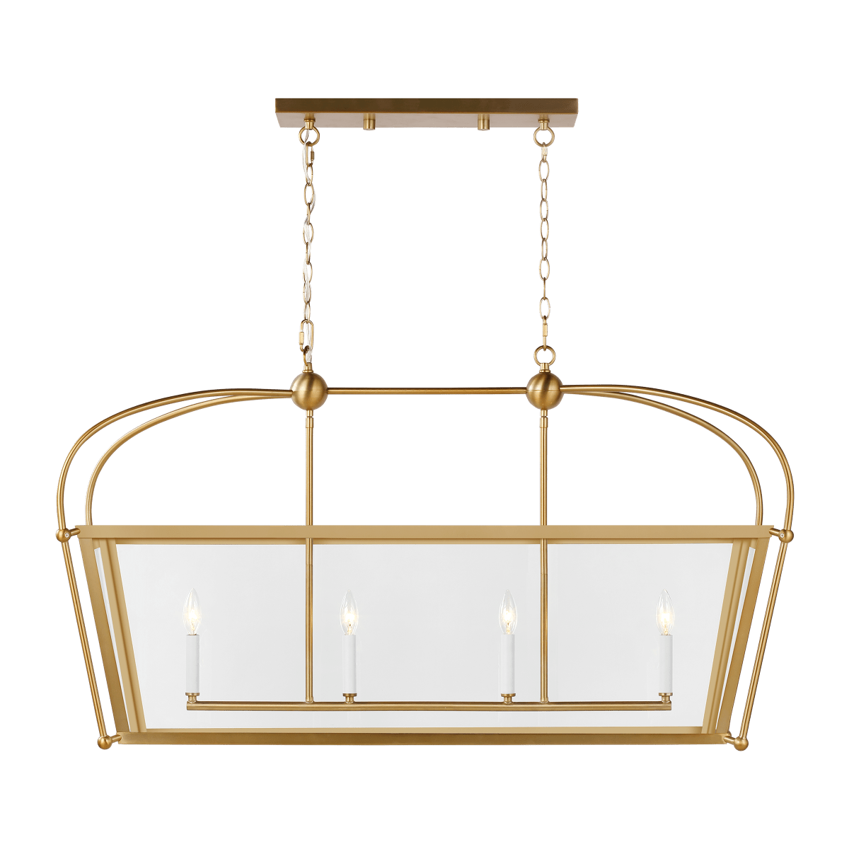 Suspension linéaire Charleston - Laiton satiné Ampoules DEL incluses by Visual Comfort Studio | Luminaires & cie