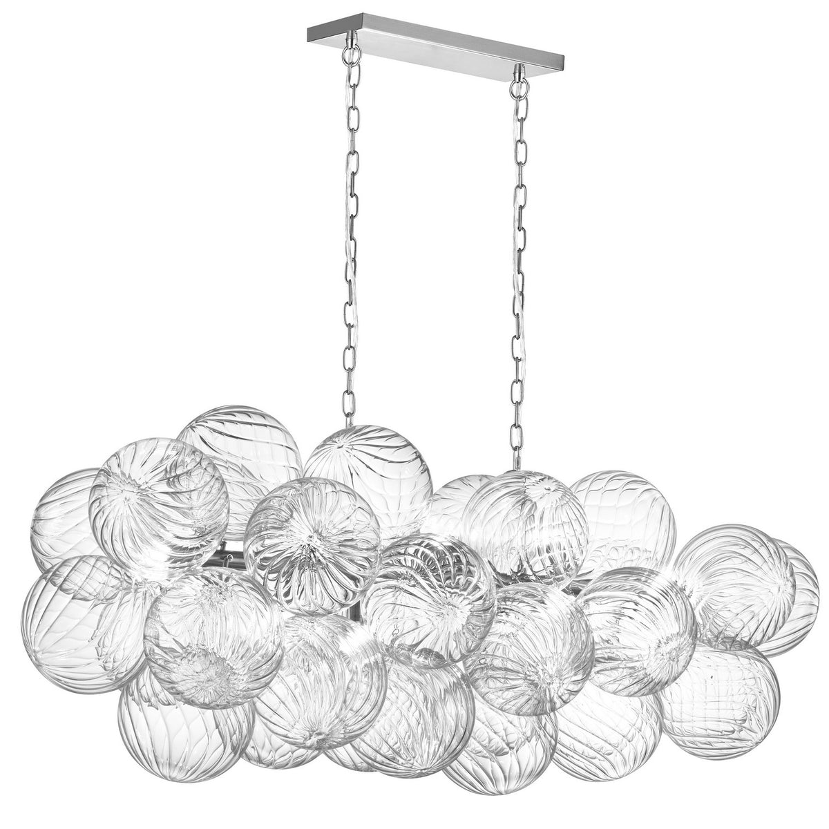 Suspension linéaire Charlize Transparent / Chrome poli – vue 2
