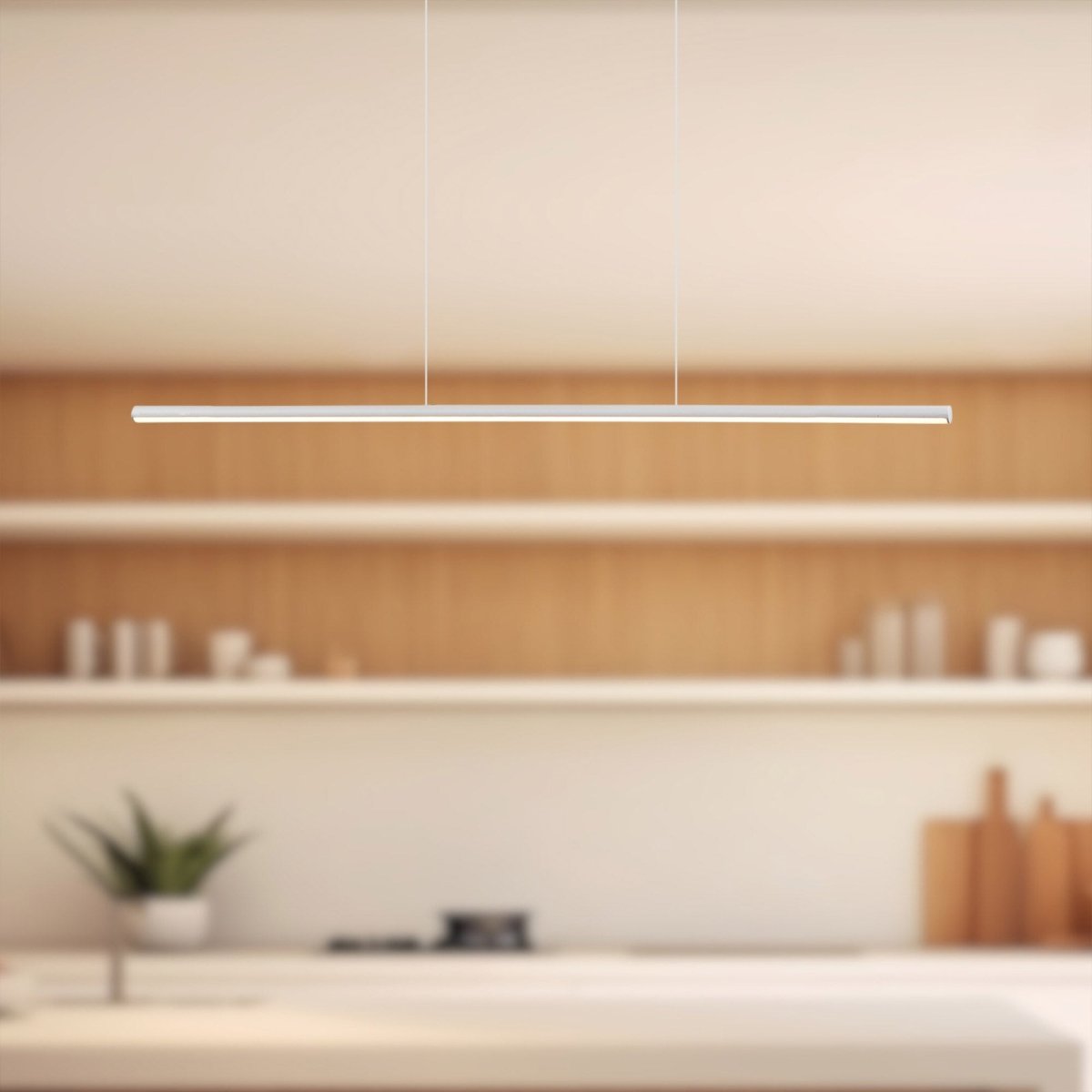 Suspension linéaire Chute - Blanc 35 1/2" by Kuzco Lighting | Luminaires & cie