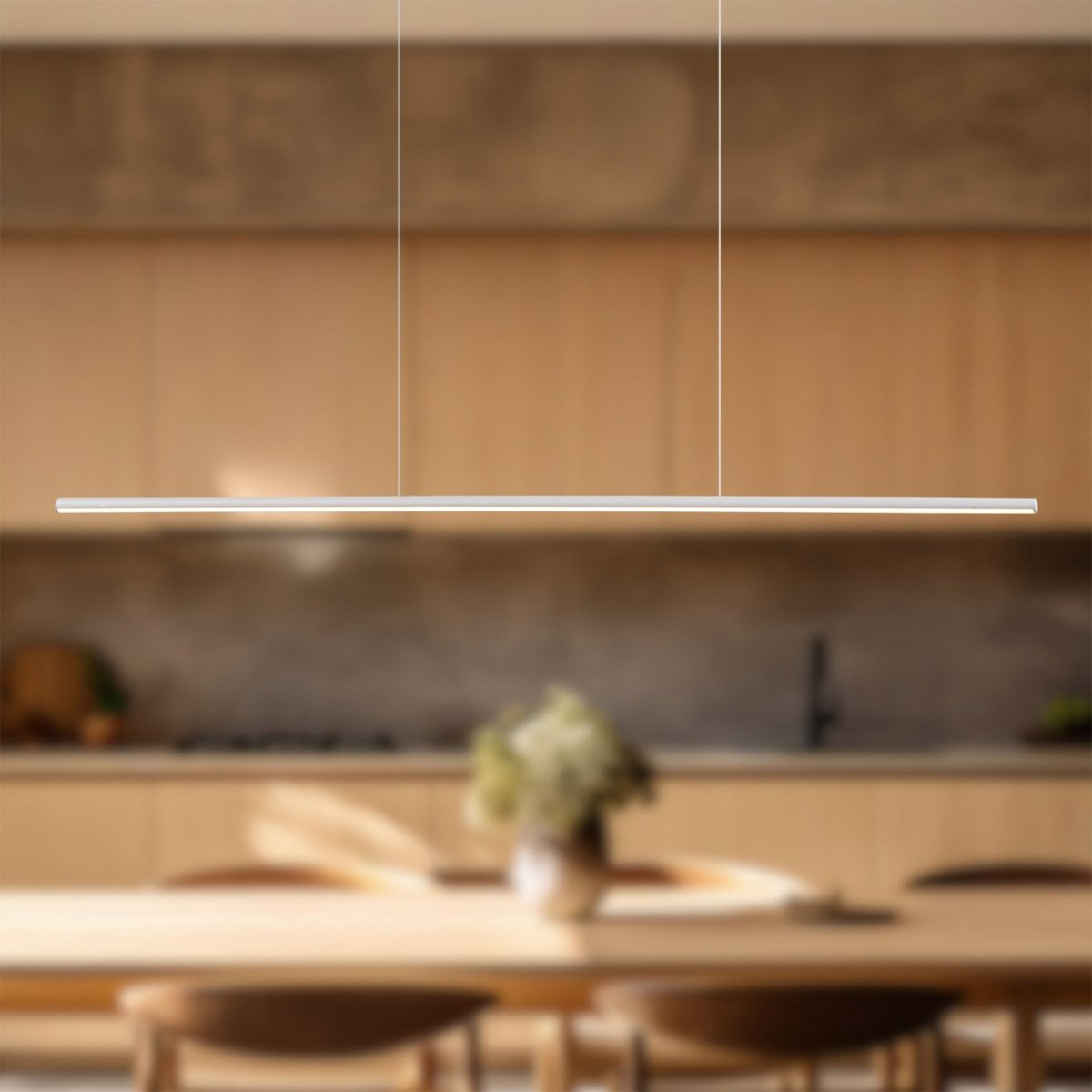 Suspension linéaire Chute - Blanc 47 1/4" by Kuzco Lighting | Luminaires & cie