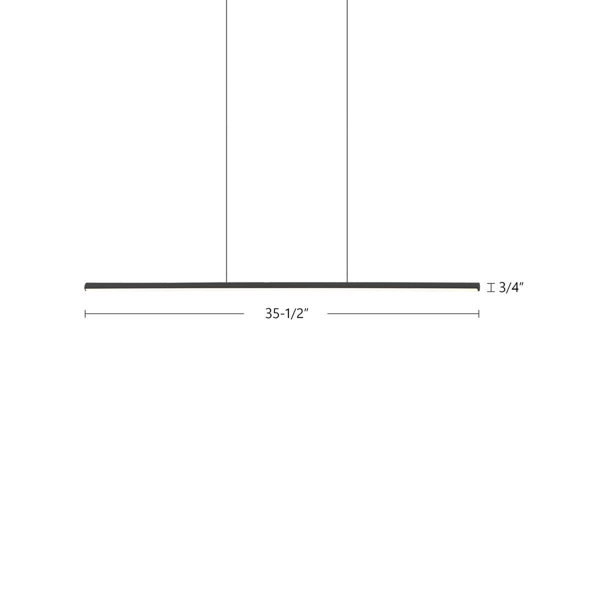 Suspension linéaire Chute Blanc, 35 1/2", true – vue 4